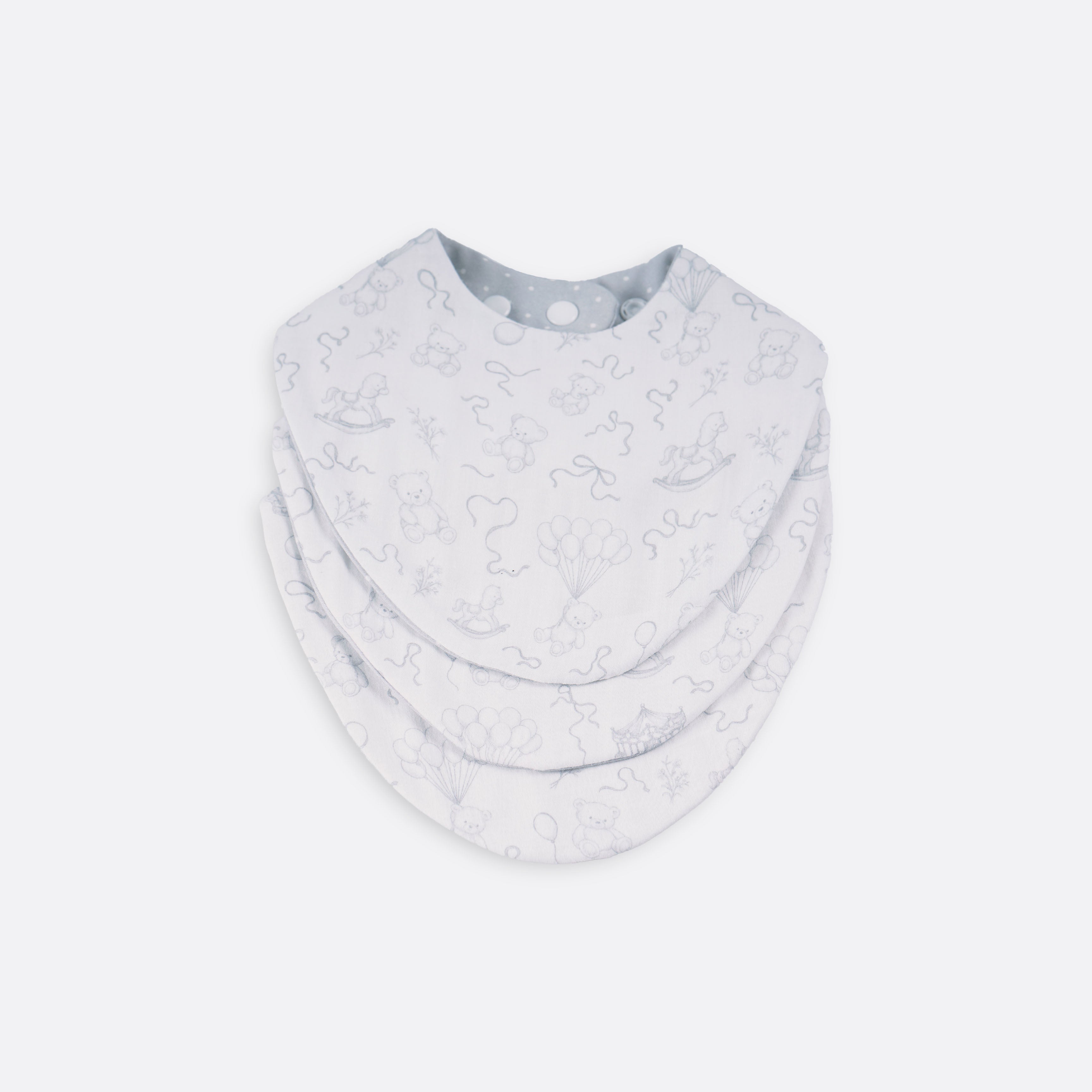 Neutral Heirloom Bib Set of 3