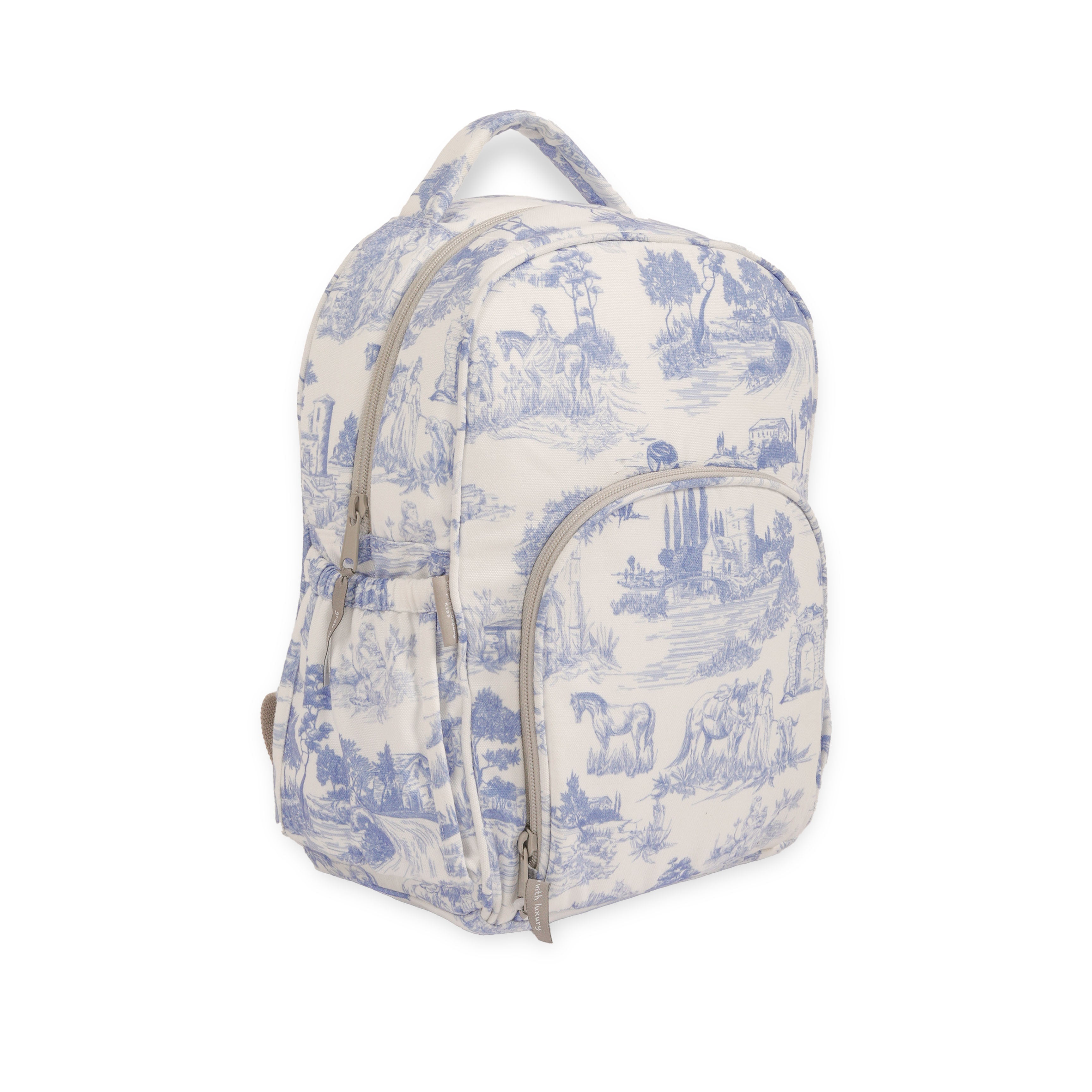 Blue Toile Whimsical Backpack