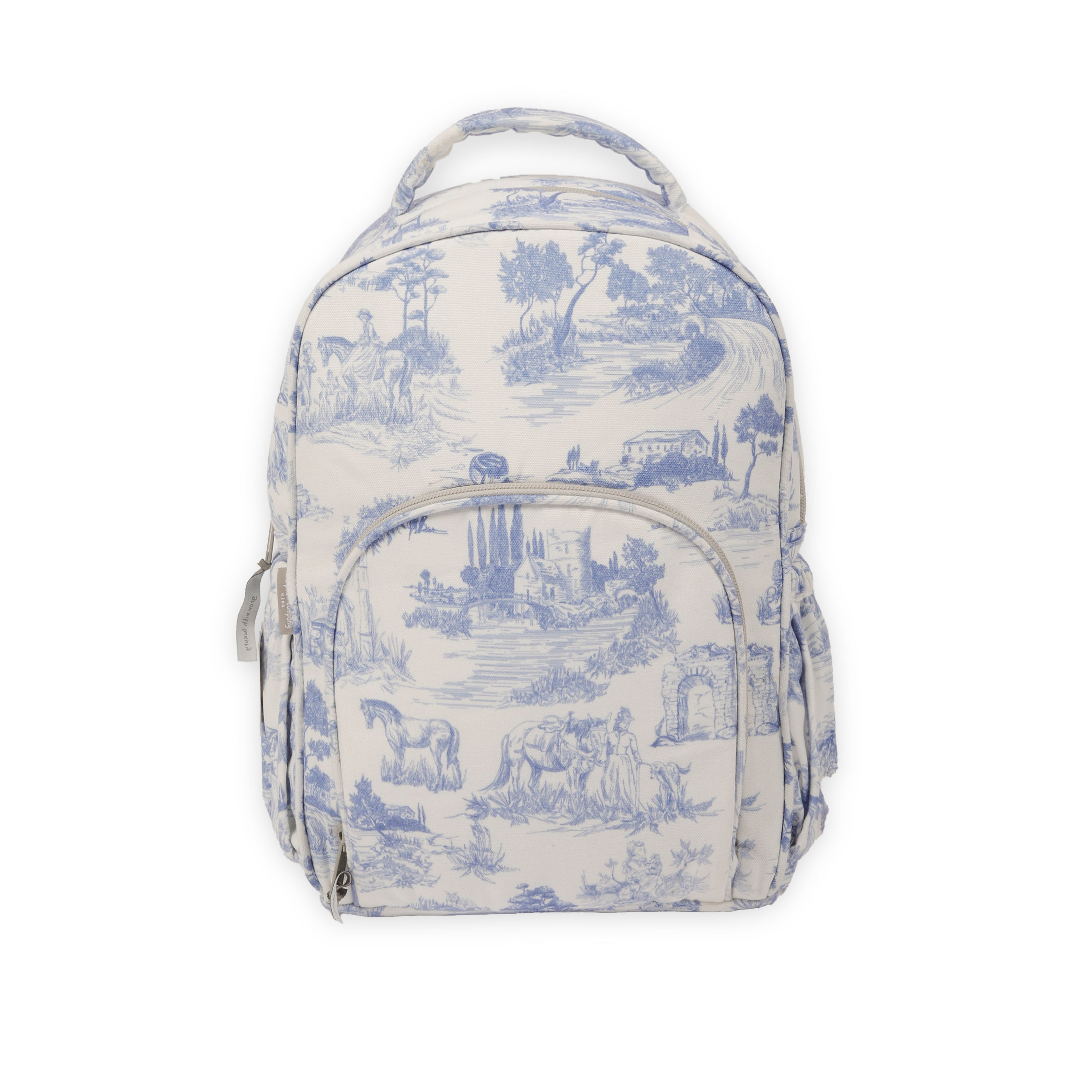 Blue Toile Whimsical Backpack