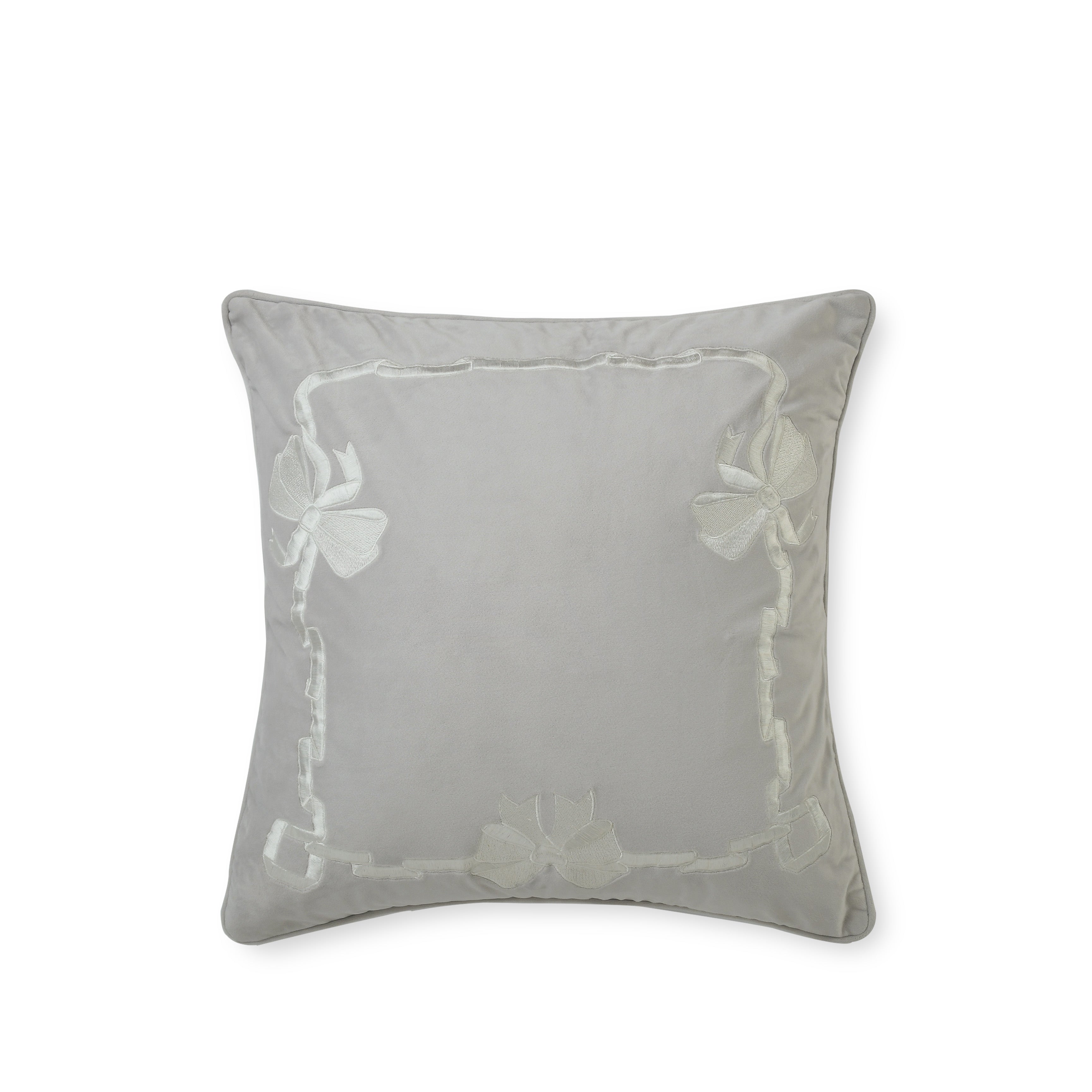 Grey Ribbon Cushion Cover