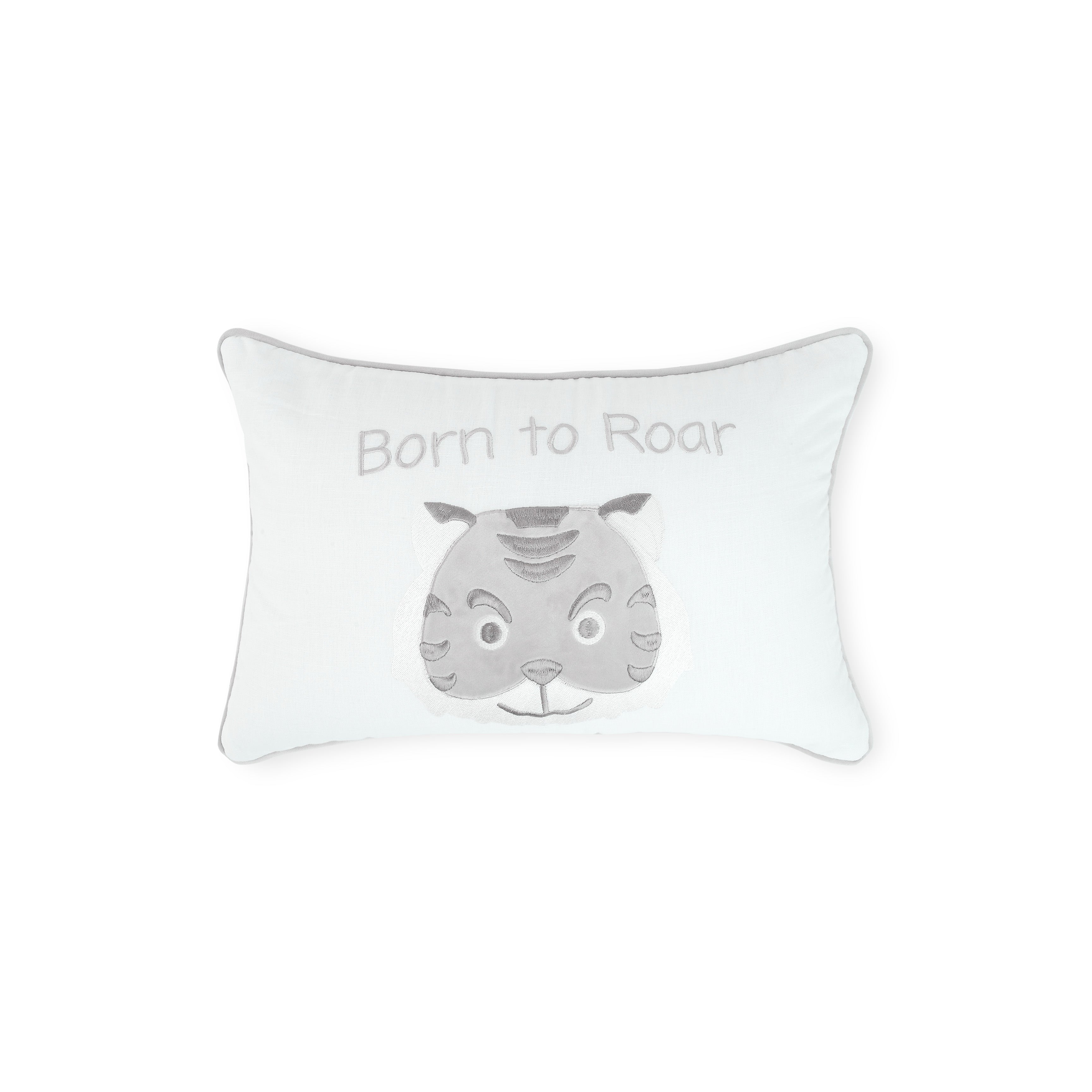 Grey Born To Roar Cushion Cover