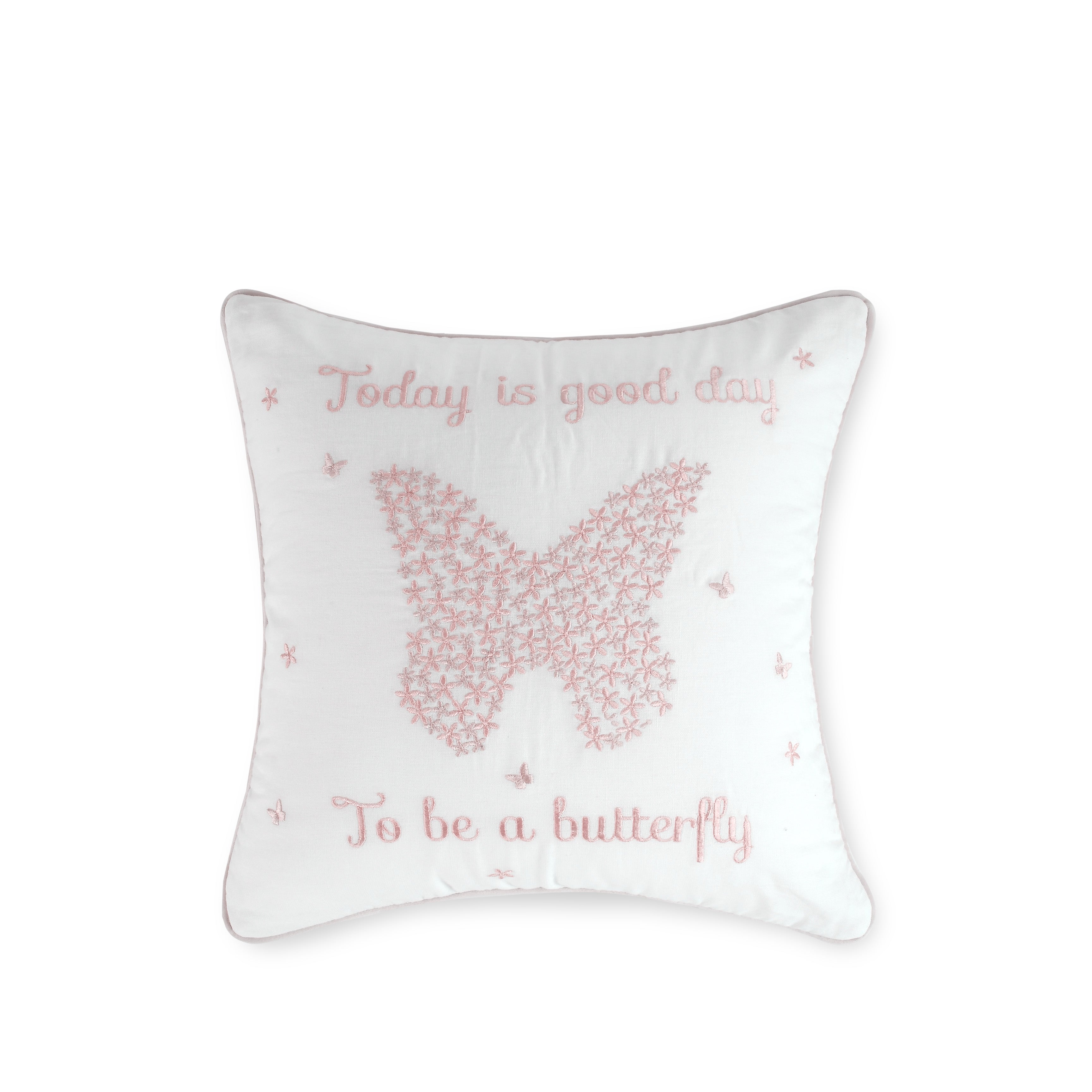 Pink Butterfly Cushion Cover