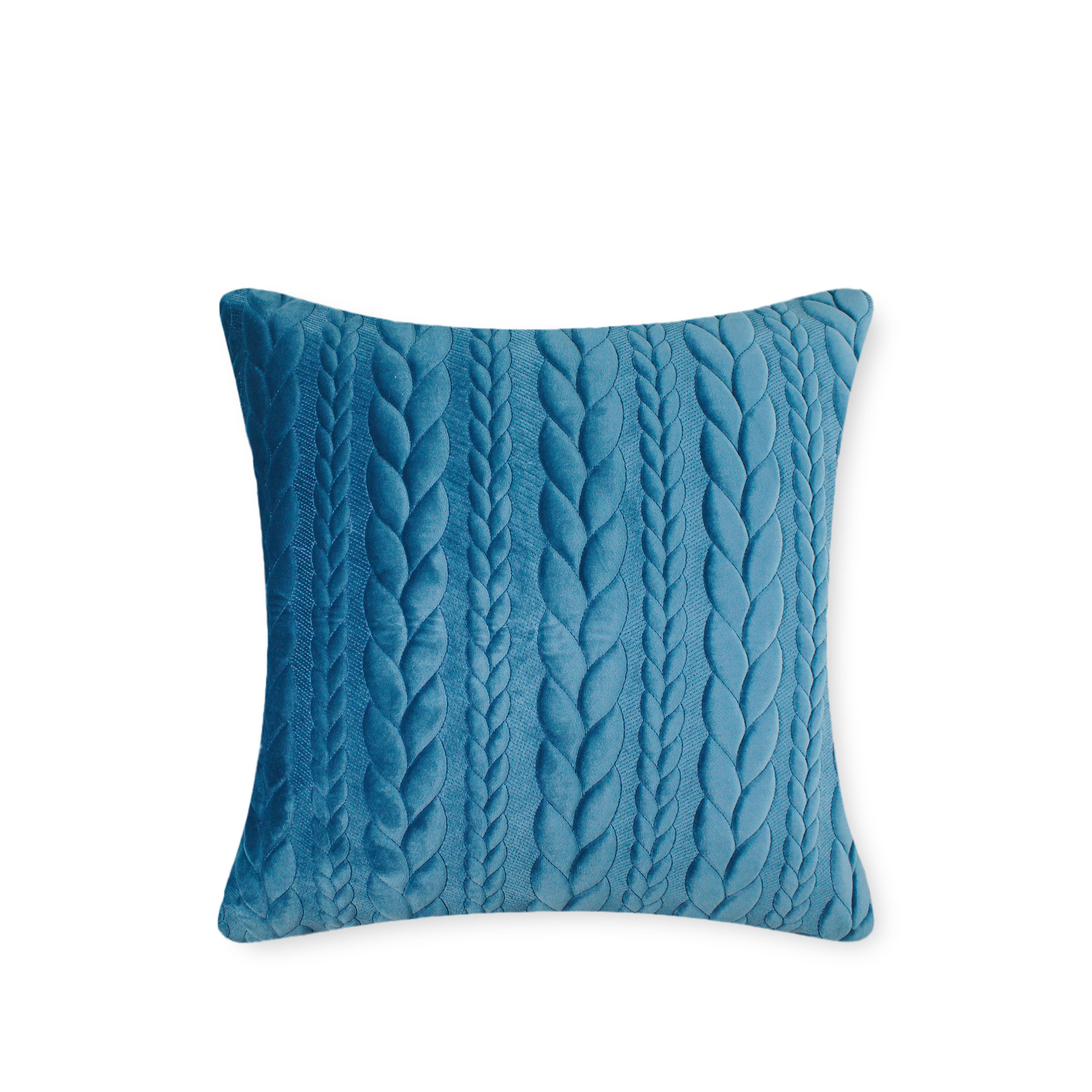Sea Blue Cableknit Cushion Cover