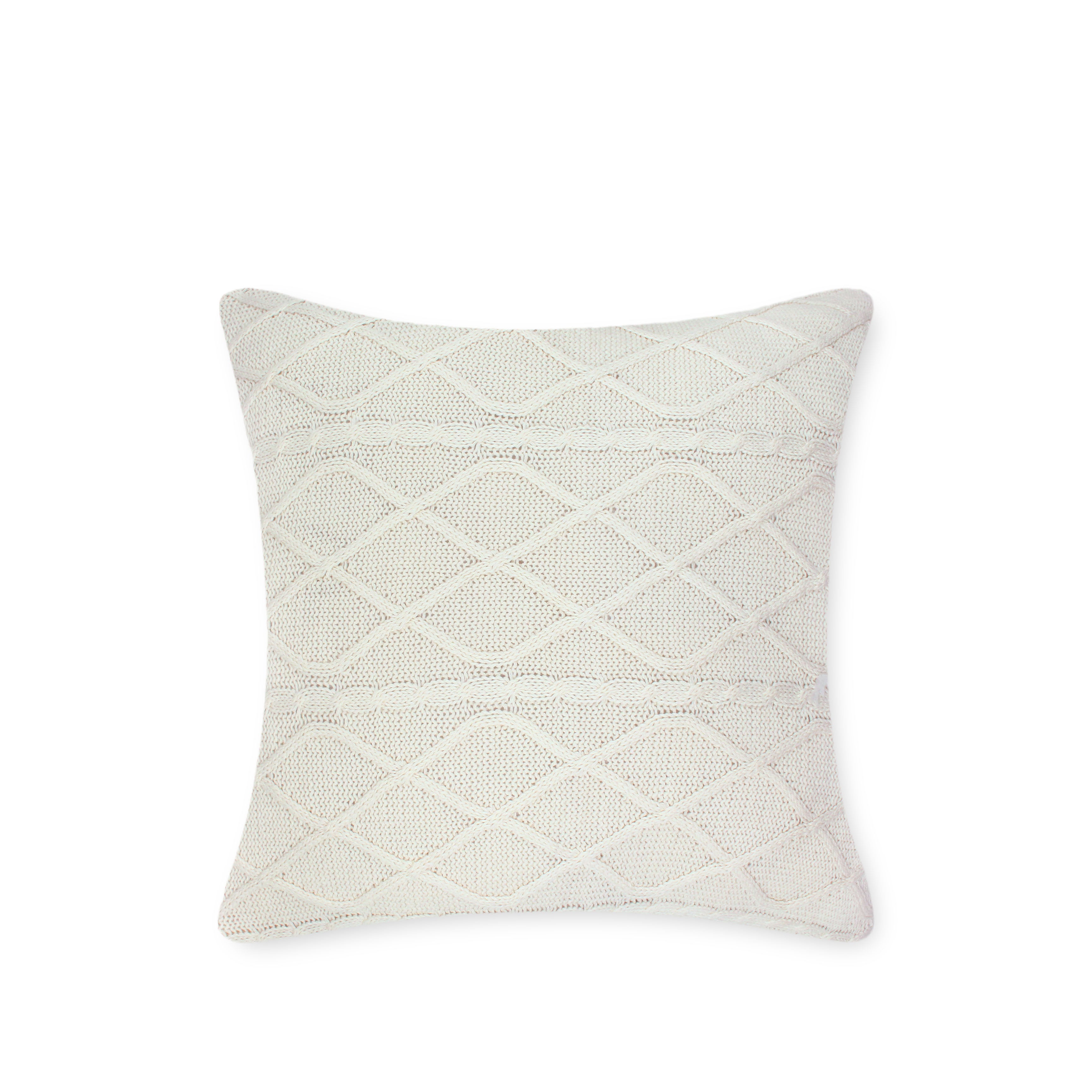 Ivory Knit Cushion Cover