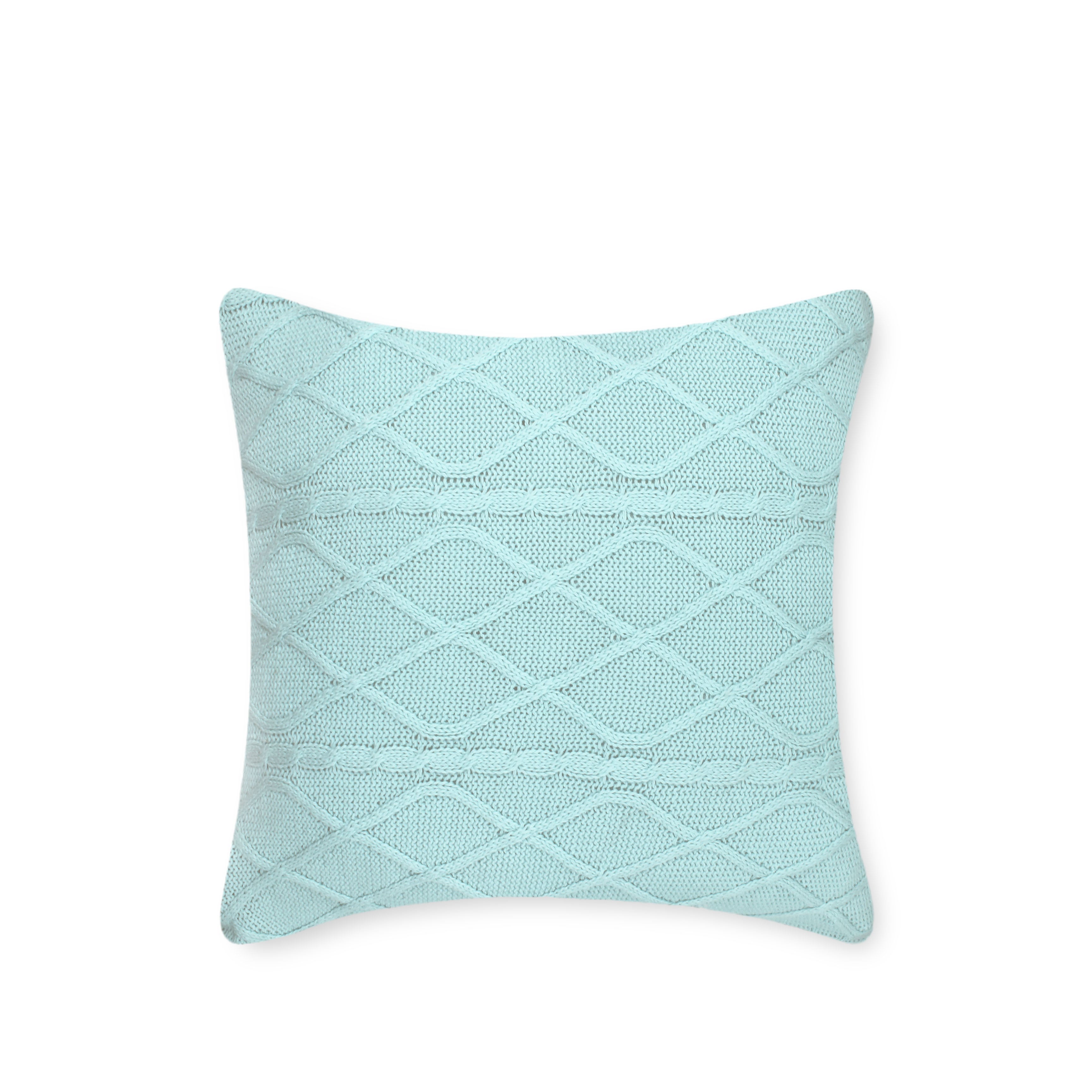Blue Knit Cushion Cover