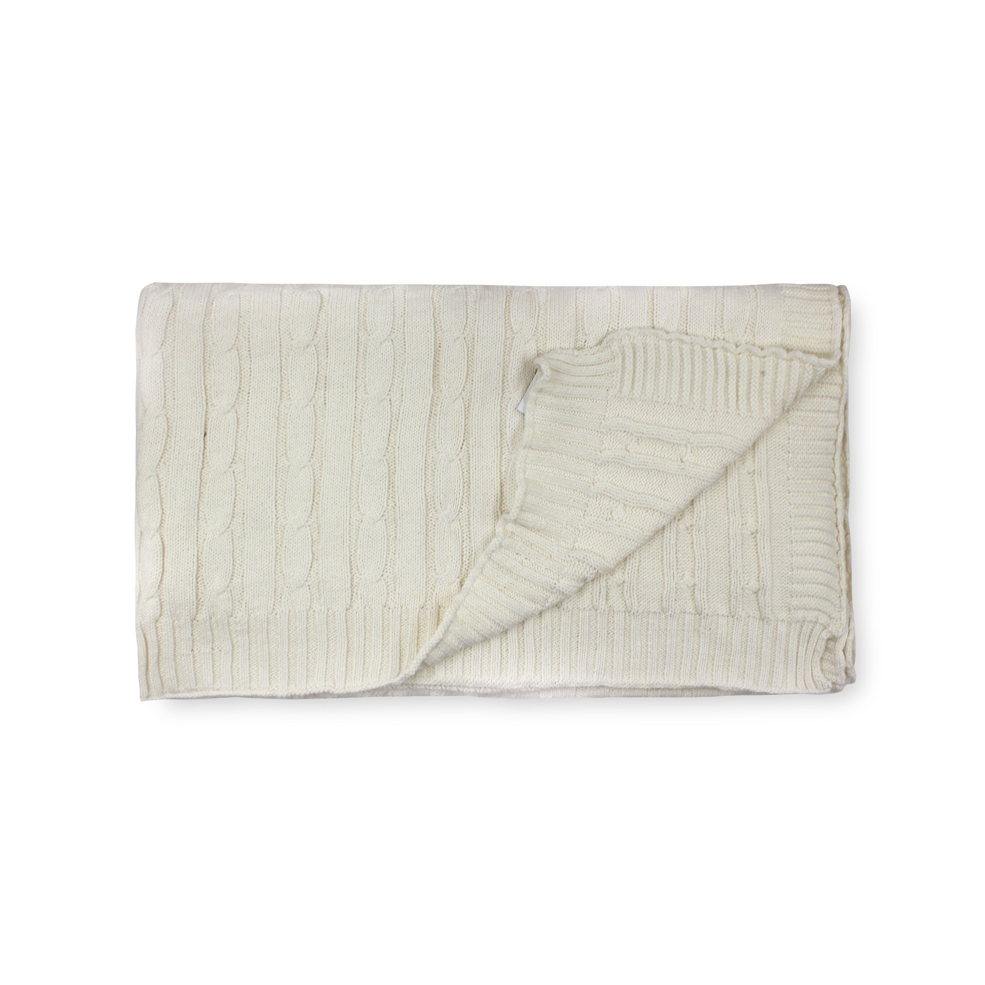 Ivory Cable Knit Throw