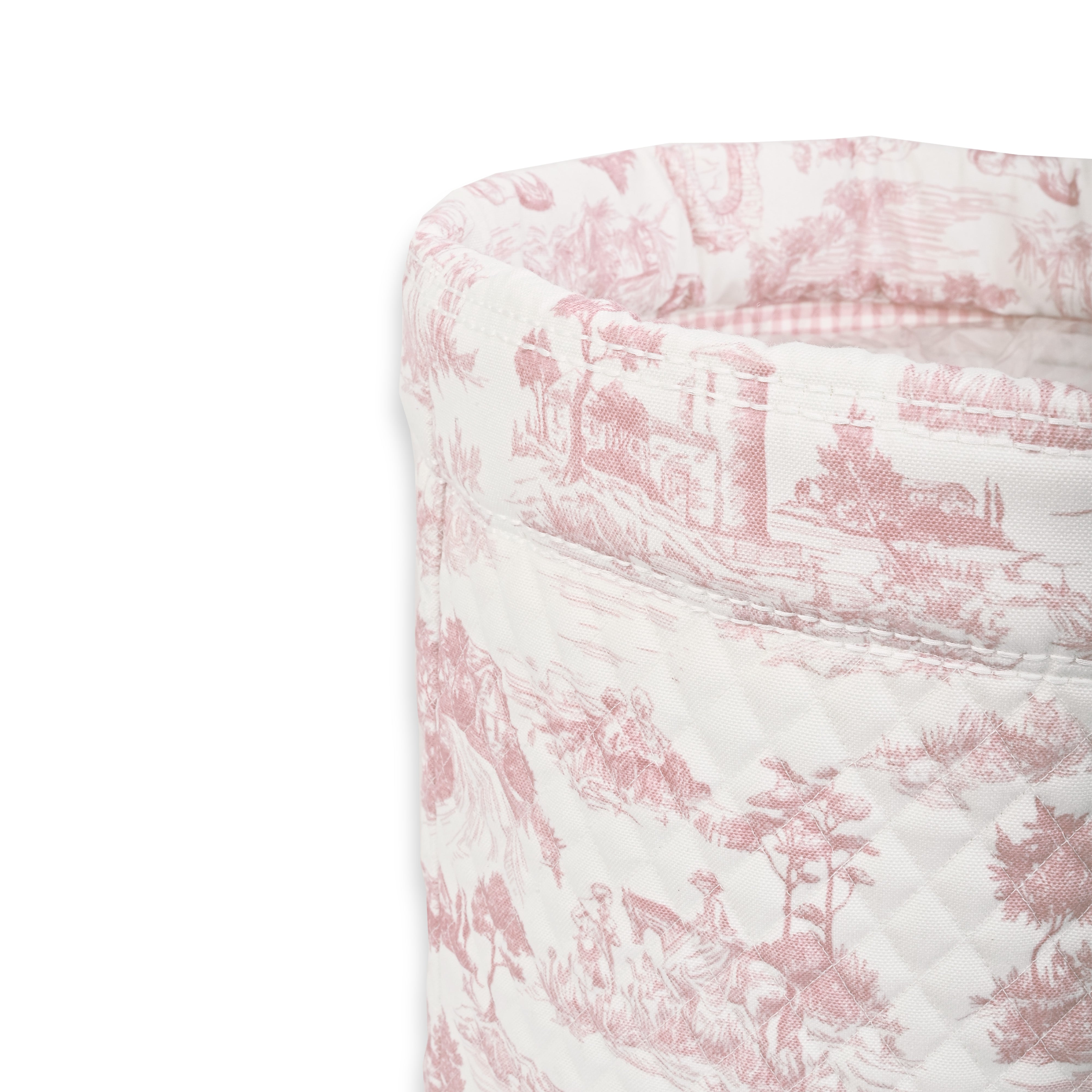 Pink Toile Organiser Bin