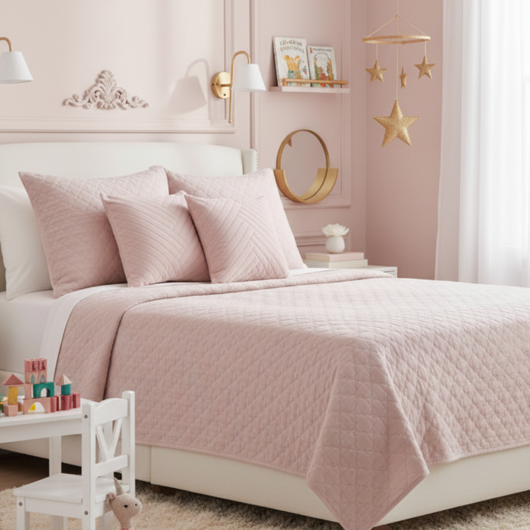 Pink Soft Luxe Bedspread